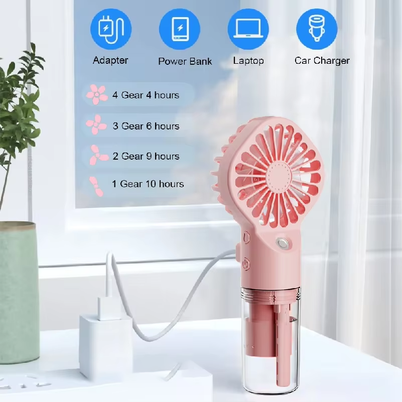 Skincare Only You - 4-standen windregeling waternevel handventilator USB oplaadbaar