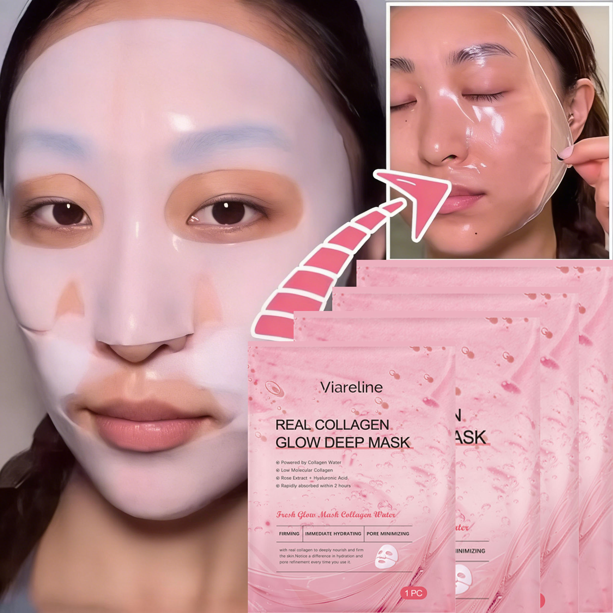 Collagen Sheet Mask - Overnight Collagen Mask Zalm DNA PDRN