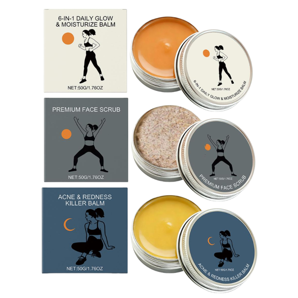 Skincare Glow Glowing - 3 Soorten Gezichtsverzorging - Acne &