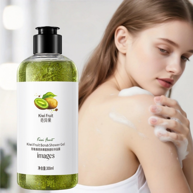 Skincare Ingredients - 300ml Kiwi Fruit Scrub Douchegel, met