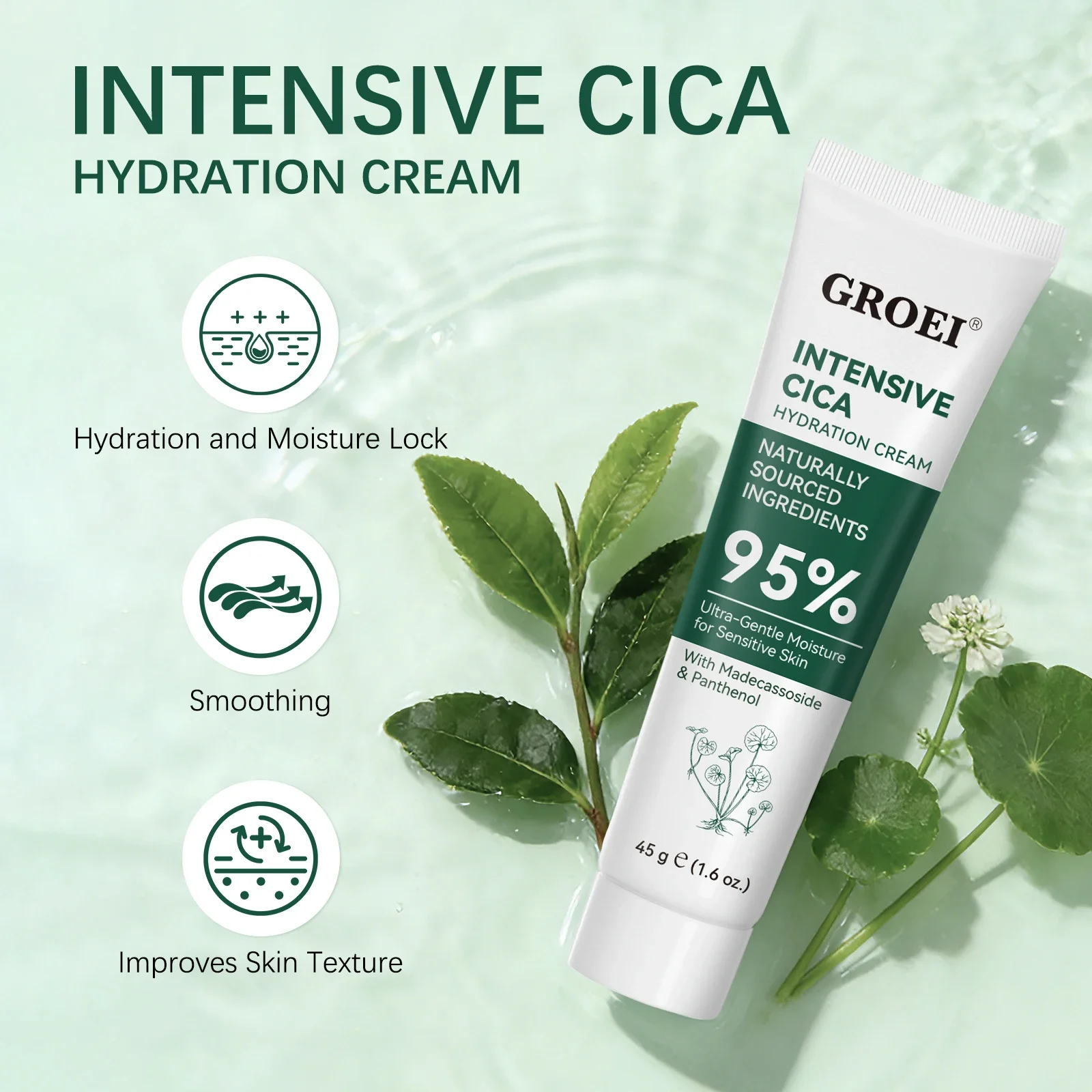 Skincare Glow Glowing - GROEI Sneeuwgras Hydraterende Crème 45g Voedende