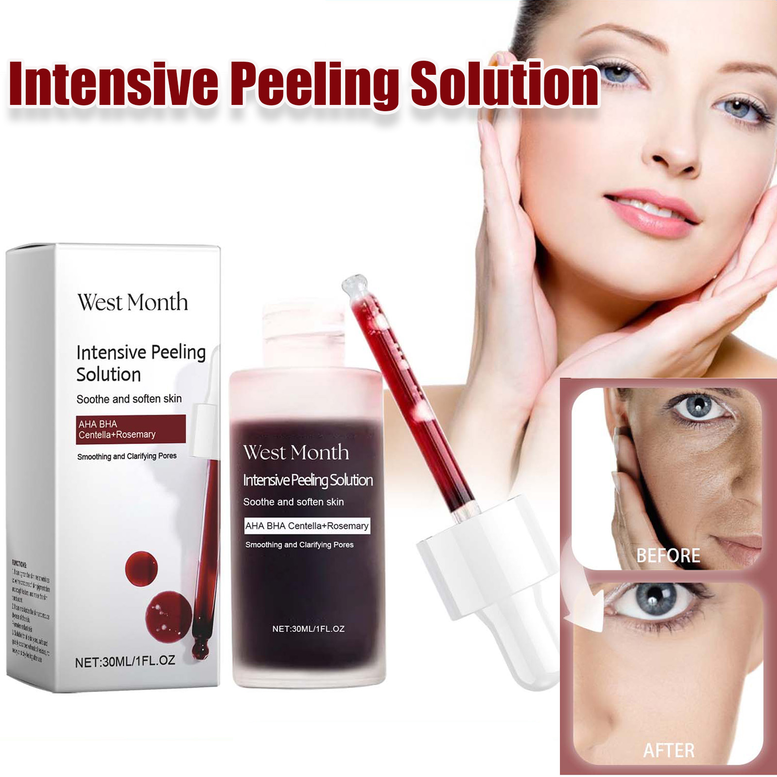 Centella Asiatica Toner - Peeling Gezicht Serum Anti Acne Verhelderende