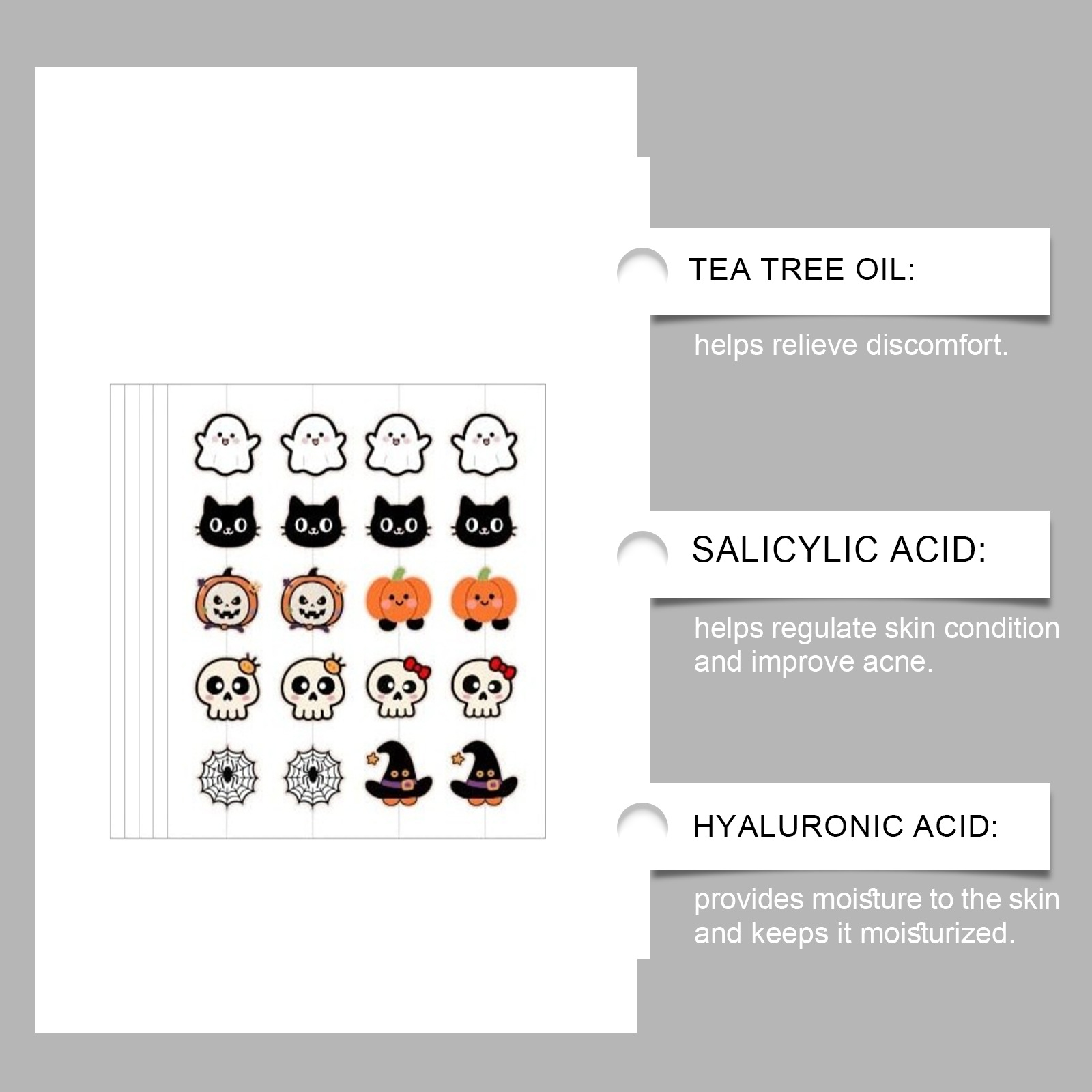 Halloween Acne Patches, 100 st - Tea Tree Spot Treatment recensie en prijs