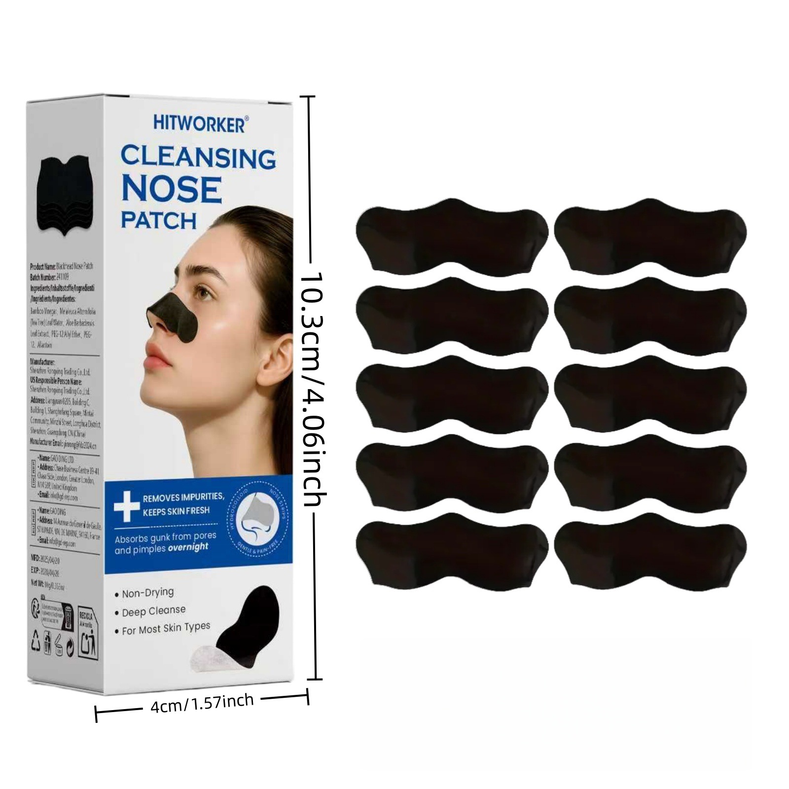 HITWORKER Mee-eters Verwijdera - Charcoal Pore Strip recensie en prijs