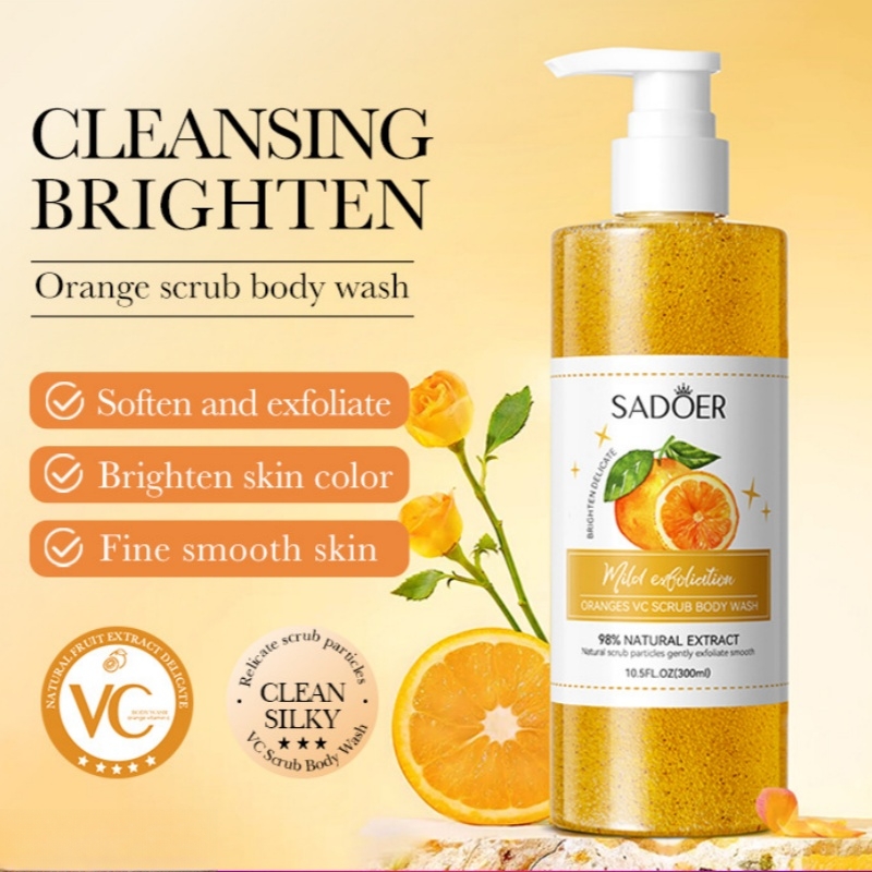 300ml Orange Body Scrub Douche - Skincare Ingredients recensie en prijs