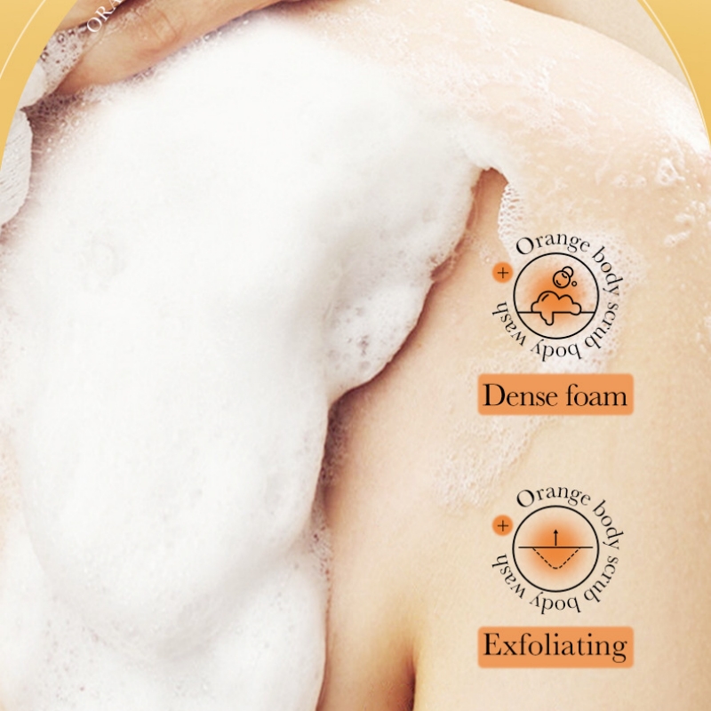 300ml Orange Body Scrub Douche - Skincare Ingredients recensie en prijs